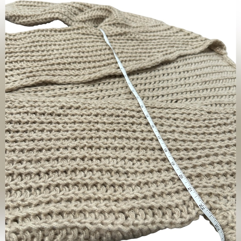 Cozy Chunky Knit Duster Cardigan – Khaki Tan – OS - Picture 8 of 9